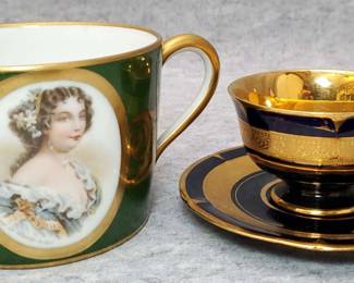 MB035 Limoges Gilded China Teaware Demitasse, Coffee