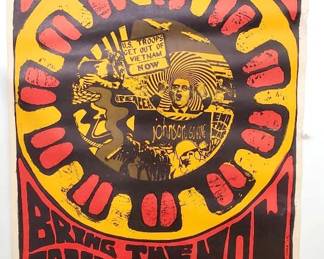 MB027 1960s Vietnam Protest Anti LBJ Poster