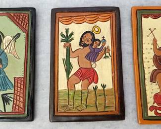 BS003 Peruvian Saint Imagery Folk Art Ceramic Tiles