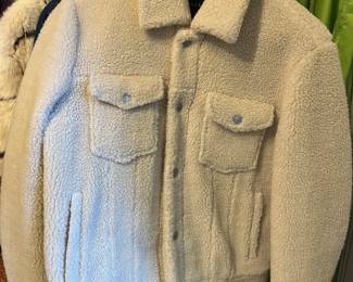 All Saints faux shearling "denim jacket"