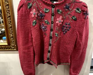 1980s wool, hand knit sweater