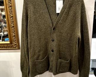 wool knit cardigan, men's 1960s