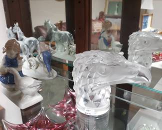 Variety of fine and colored glass.