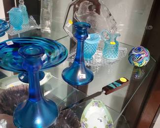 Art glass & hobnail.