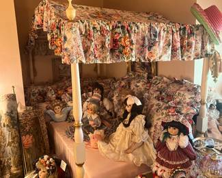 CANOPY BED, DOLL COLLECTION