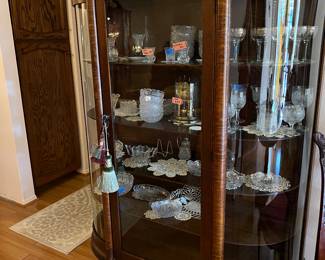 CURIO CABINET, GLASSWARE, COLLECTIBLES STILL AVAILABLE FOR SATURDAY PURCHASE