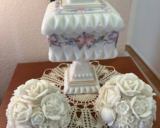 Candy dish, porcelain decor