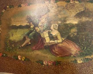 Top of accent table - lid lifts for storage