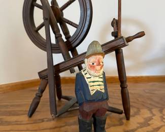 Norwegian hand carved wooden man