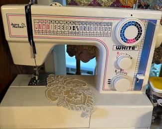 White Sewing Machine 