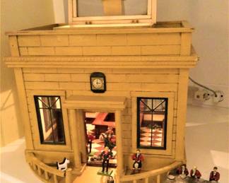 St Andrews Pub Model with Metal Figurines