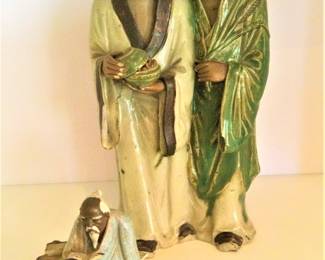 Antique Chinese Mud Men Figurines