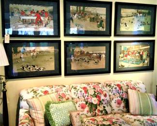 Cecil Ch. Windsor Aldin (English 1840/1935)    Set of Six Satirical Hunting Scenes signed c.1900