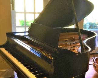 1924 Polished Ebony Steinway "L' Grand Piano.     The piano was completely restored and Refinished in 2014 and is in mint condition.