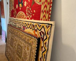 Large Mithila applique wall panels - EXQUISITE!