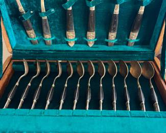 thai brass silverware set