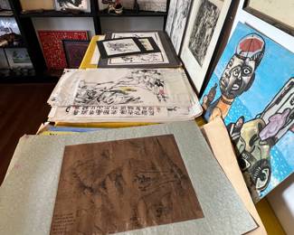 Woodblock, etchings, rubbings, watercolors and more