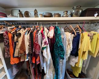 vintage clothing, tablecloths, brass and more