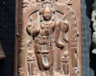 Copper relief plaque
