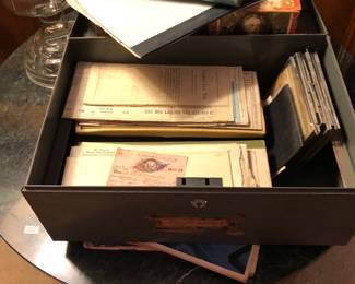 Old  Bank Deposit Box with papers from late 1800’s to 1940,s