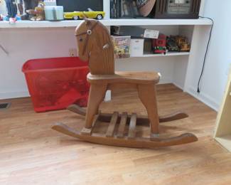 Wooden rocking horse