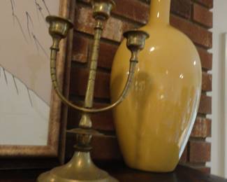 Brass Tri candle sold