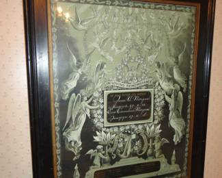 Amazing Example of anAntique Victorian Mourning Lithograph