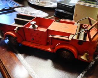 Vintage Metal Fire Chief Truck