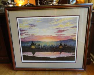 Indian Encampment Art by Edward Czajkowski
