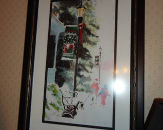 Christmas in Davidson Holiday Print signed and numbered