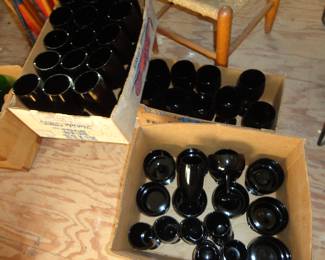 Vintage Dark Amethyst Glassware