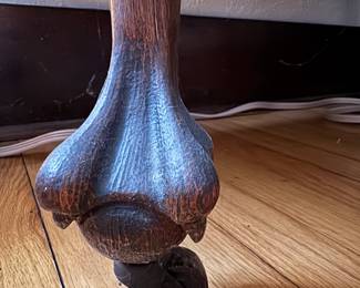 claw feet on the oak china cabinet