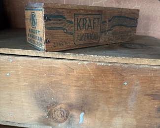 #antique#kraft#cheese#box and wooden box