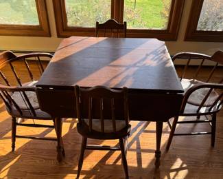 #ANTIQUE #DROPLEAF#TABLE#CHAIRS