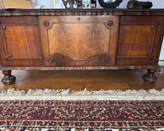 ORNATE BURLED WALNUT INLAY CEDAR CHEST