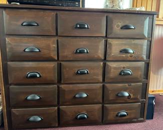 PINE APOTHECARY VINTAGE CHEST
