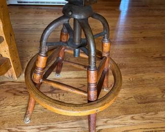 #ANTIQUE#SWIVEL#OAK#BENTWOOD#CAST
