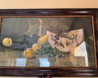 vintage lithograph fruit