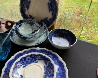 antique#floblue#plates#