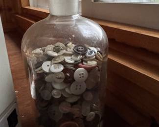 #Apothecary #jar filled with buttons