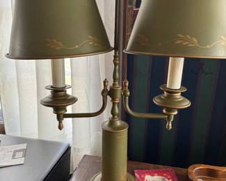 #vintage#metal#tole#desk#lamp