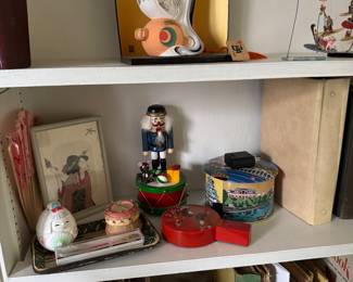 assortment of smalls and books