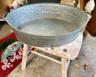Oval Tin Container with Handles