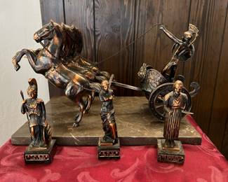 Greek soldier sculptures 