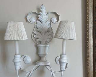 Pair of wall sconces - candles $100 pr