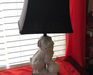 Pair of Foo Dog ceramic lamps