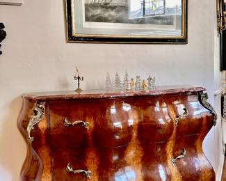 Louis XV style Bombe Commode Chest