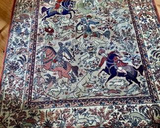 Unique Rug Asian Hunters on Horse Back
6’7” x  4’5”