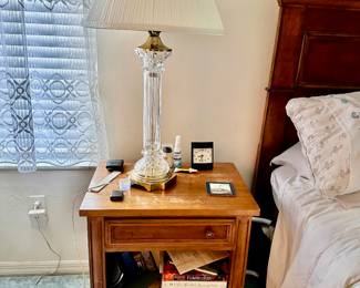 Night Stand's (2)
Tall lead Crystal Lamps ( pair)