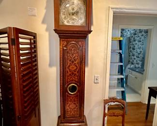 1740 Dutch Hall Clock
Maker: Steven Hoogendyke 
Fantastic inlaid Wood 
WORKS GREAT!
8ft. Tall 
Imagine Made Before the American Revolution 
